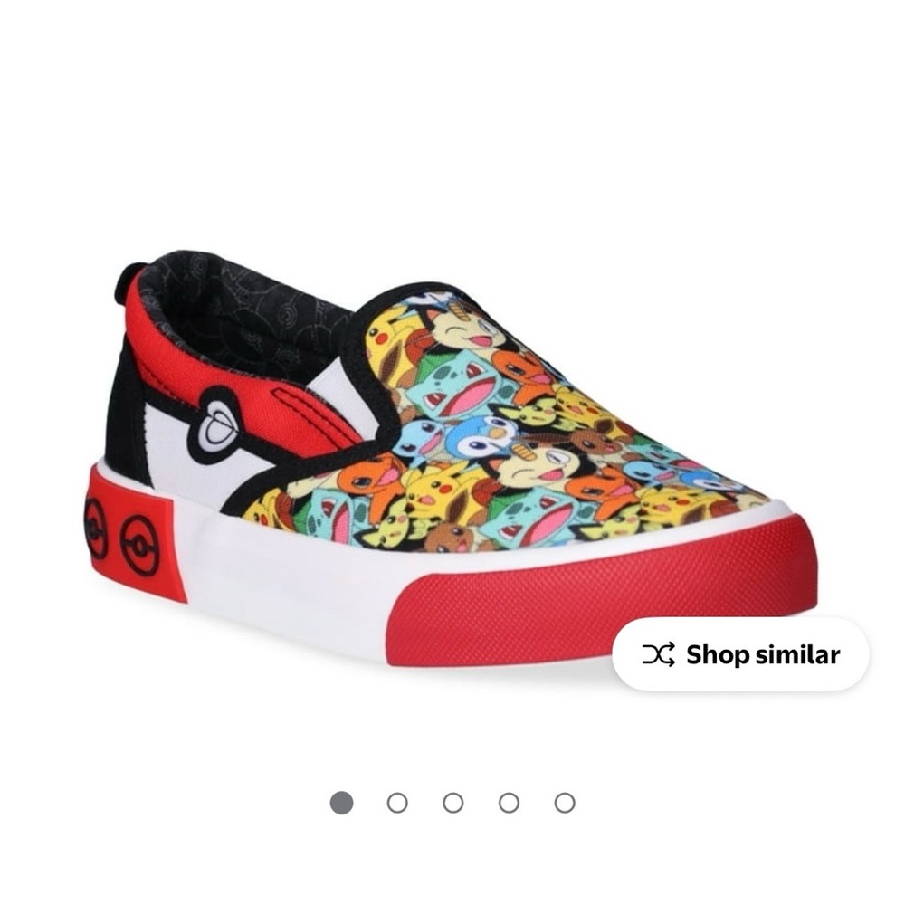 Pokemon Kids Sneakers with Red and Black Accents